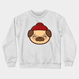 Beanie Pug Is Kawaii And Cute Crewneck Sweatshirt